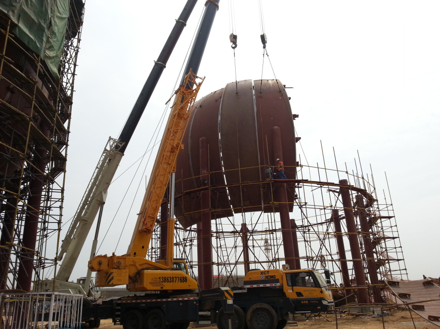 煙臺(tái)萬華丙烷脫氫  球罐吊裝