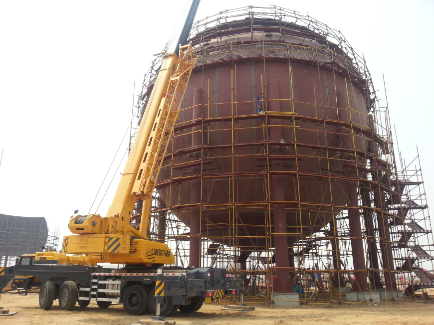 煙臺(tái)萬華丙烷脫氫球罐吊裝