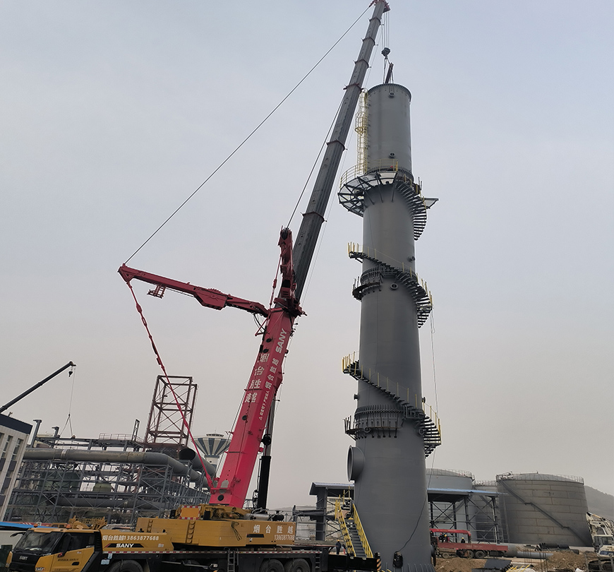 2022年江銅國(guó)興120米煙囪吊裝